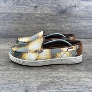 Globe Australia Mens Plaid Corduroy Slip On Moc Toe Loafers 10.5 Insole